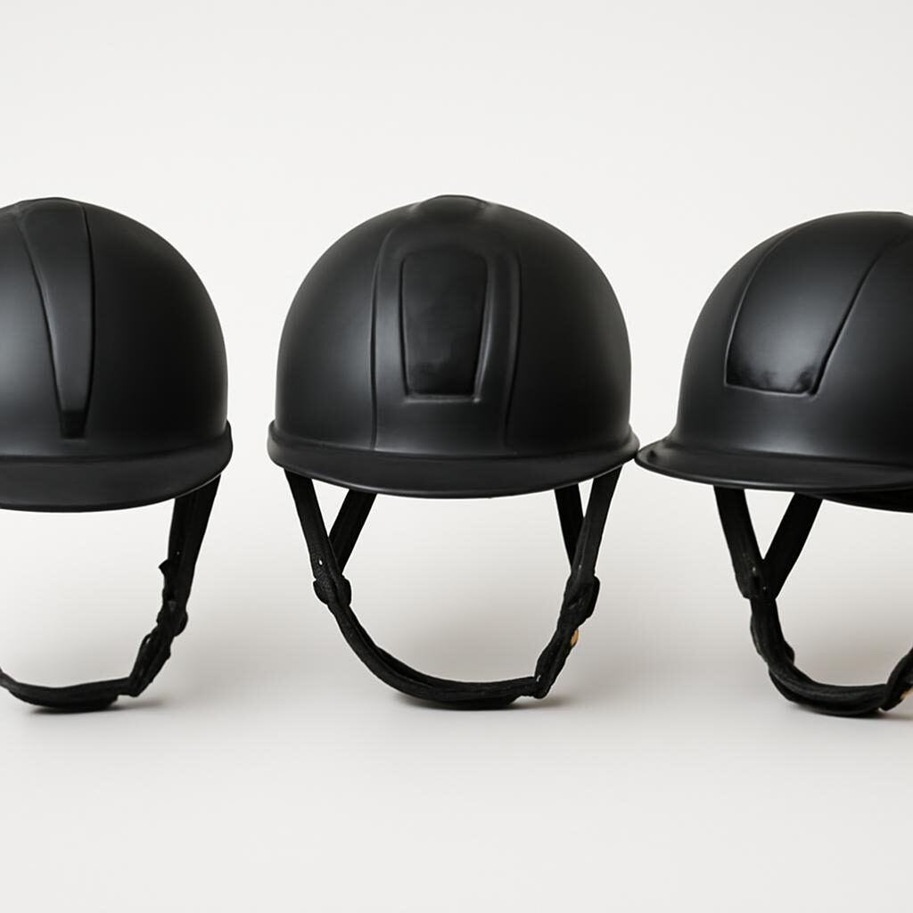 Trois types de casques équestres : dressage, cross, loisir