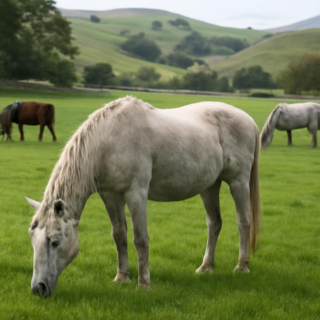 Troupeau de chevaux retraites au pre
