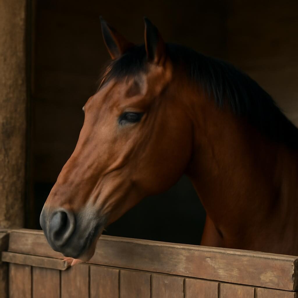 Tête de cheval observée pour le diagnostic des tics
